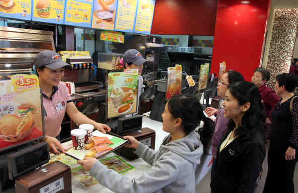 the fast-food market in China