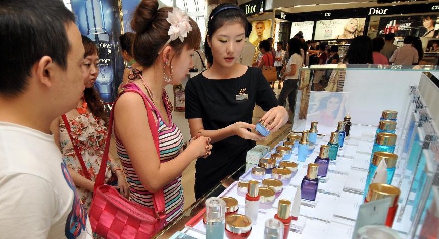 French cosmetics in China