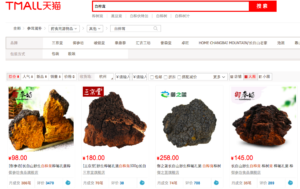 Daxue Consulting - Chaga mushroom sold on Tmall