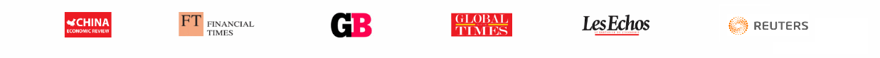 Logos: China Economic review, Financial Times, GB, Global Times, Les Echos