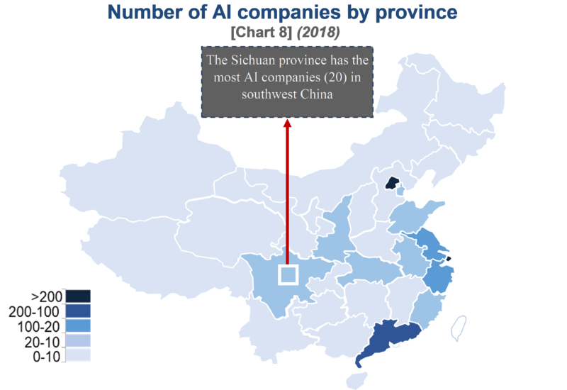 AI companies in China by province